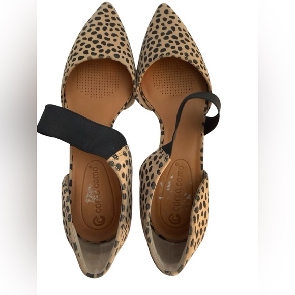 Corso Como Denice Leopard Print Leather Pointed Toe Kitten Heel Pump 8.5 EUC - Picture 6 of 9